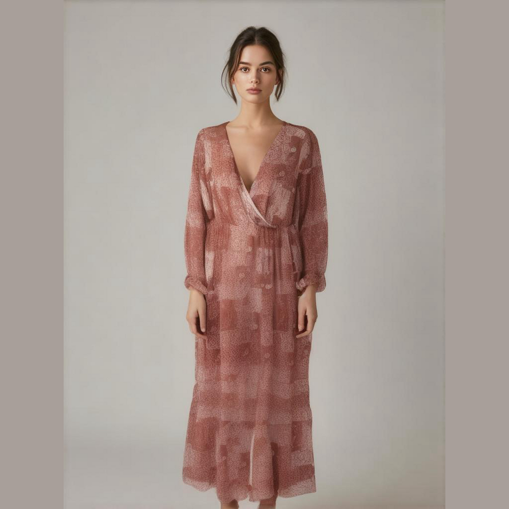 NWOT Pink Lily maxi dress. Large
